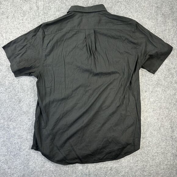 Buck Mason Shirt Mens Large Black Short Sleeve Button Up Pocket Collared Casual - Picture 10 of 10